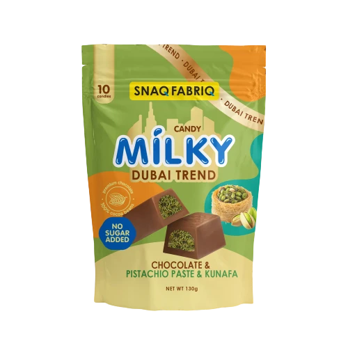 Snaq Fabriq Шоколадные конфеты Milky 130 грамм (С фисташковой пастой и хрустящим тестом)
