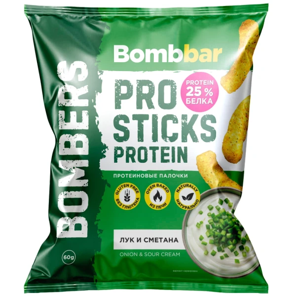 Bombbar Протеиновые палочки 60 грамм (Лук и сметана)