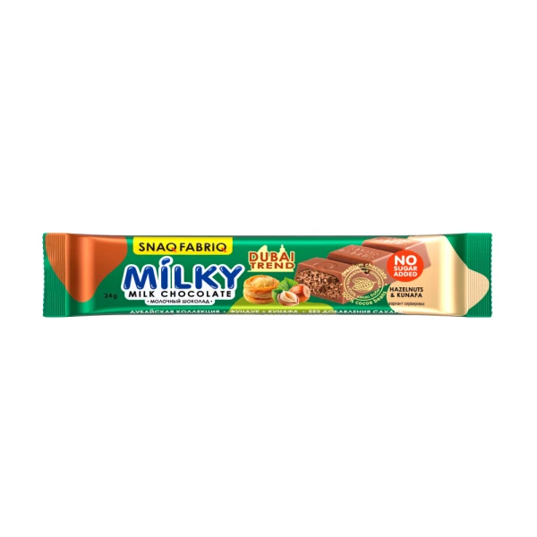 Snaq Fabriq Молочный шоколад 34 грамм (С фундуком и хрустящим тестом)