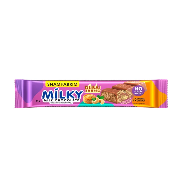 Snaq Fabriq Молочный шоколад 34 грамм (С кешью и хрустящим тестом)