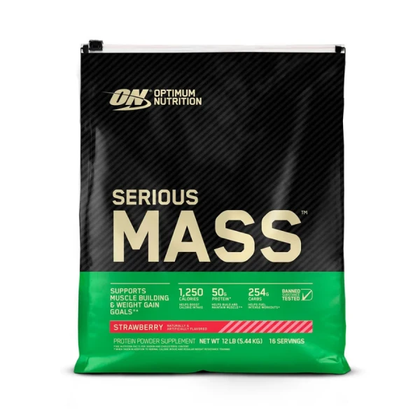 Optimum Nutrition Гейнер Serious Mass 5440 грамм (Клубника)