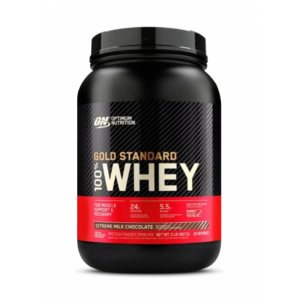 Optimum Nutrition Сывороточный Протеин Gold Standard 907 грамм (Насыщенный молочный шоколад)