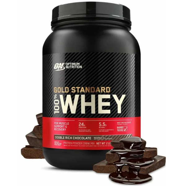 Optimum Nutrition Сывороточный Протеин Gold Standard 907 грамм (Двойной шоколад)