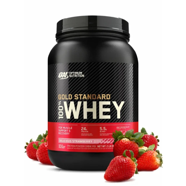 Optimum Nutrition Сывороточный Протеин Gold Standard 907 грамм (Восхитительная клубника)
