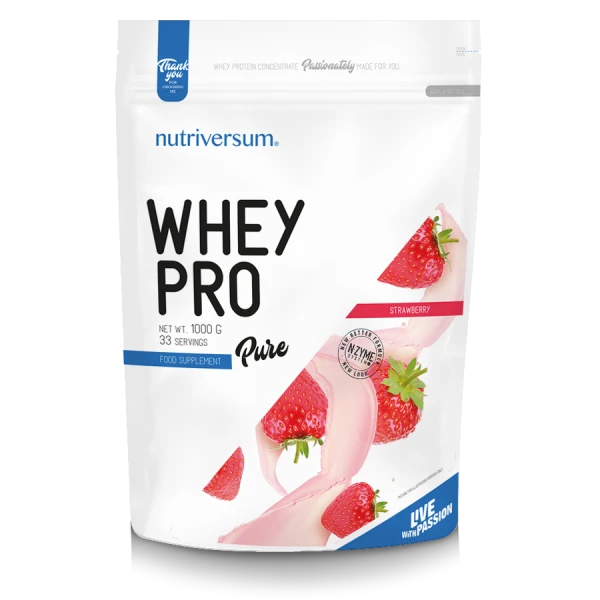 Nutriversum Сывороточный Протеин Whey Pro 1000 грамм (Клубника)