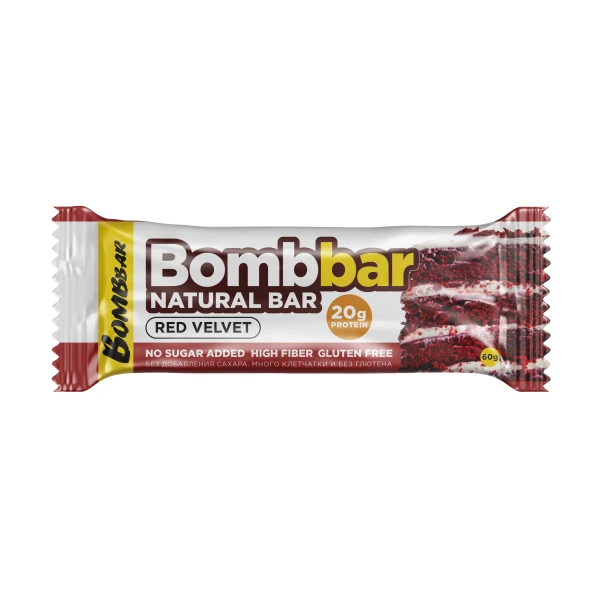 Bombbar Протеиновый батончик 60 грамм (Красный бархат)