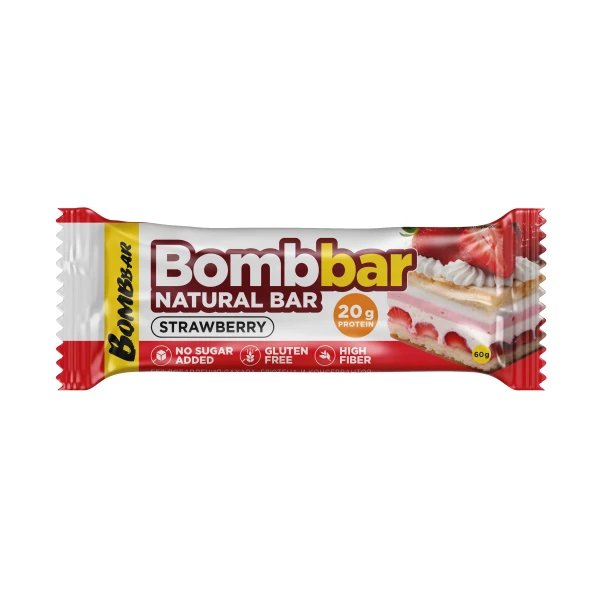 Bombbar Протеиновый батончик 60 грамм (Клубника)