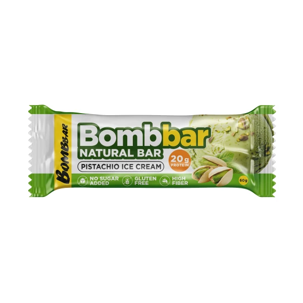 Bombbar Протеиновый батончик 60 грамм (Фисташковый пломбир)
