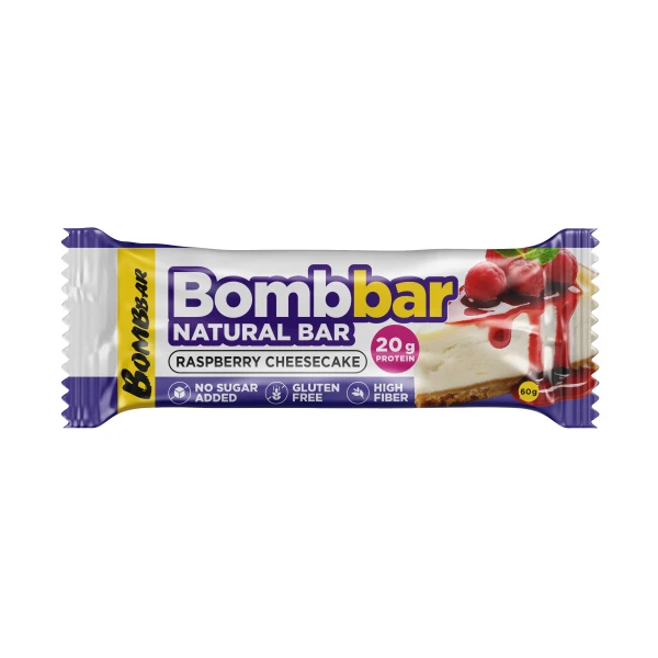 Bombbar Протеиновый батончик 60 грамм (Малиновый чизкейк)