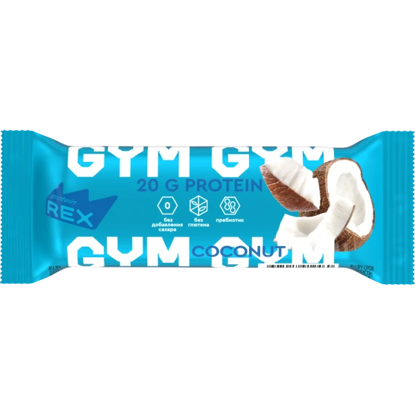 Protein Rex Протеиновый батончик GYM 60 грамм (Кокос)