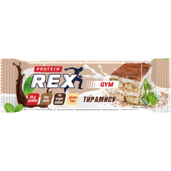 Protein Rex Протеиновый батончик GYM 60 грамм (Тирамису)