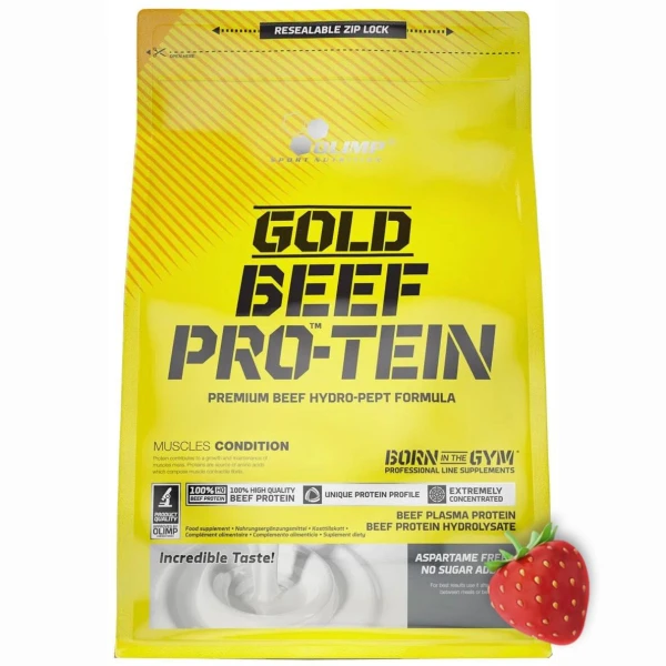Olimp Говяжий Протеин Gold Beef Pro 700 грамм (Клубника)