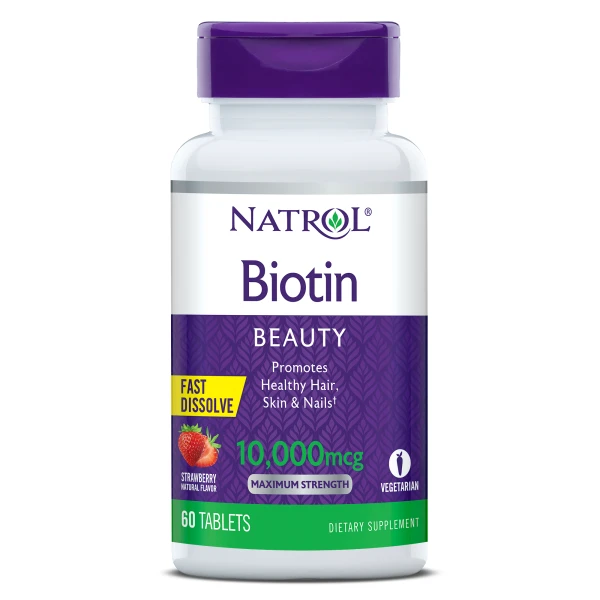 Natrol Биотин 10000 мкг Быстрорастворимый 60 таблеток