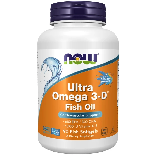 NOW Ультра Омега 3-D 90 софтгель-капсул