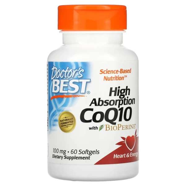 Doctor's Best Коэнзим Ку10 высокой абсорбции 100 мг 60 софтгель-капсул