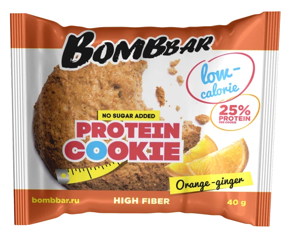 Bombbar Протеиновое печенье 40 грамм (Апельсин - имбирь)