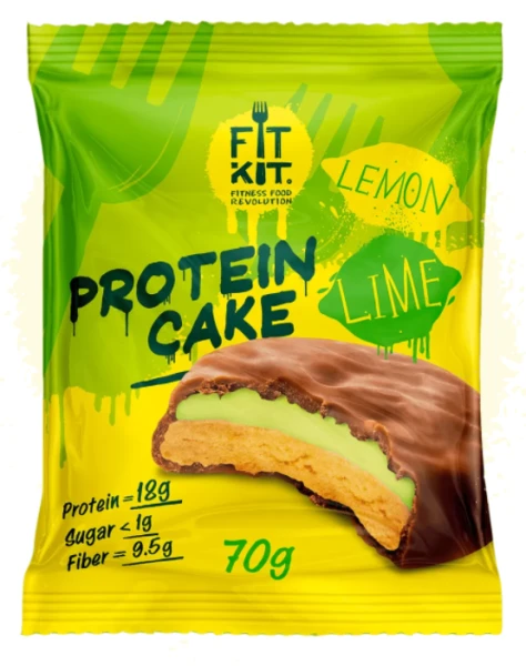 Fit Kit Протеиновое пирожное 50 грамм (Лимон-Лайм)
