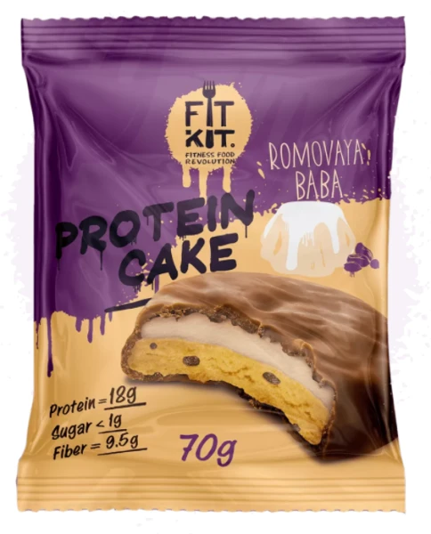 Fit Kit Протеиновое пирожное 50 грамм (Ромовая баба)