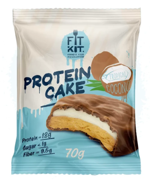 Fit Kit Протеиновое пирожное 50 грамм (Тропический кокос)