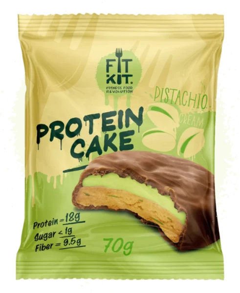 Fit Kit Протеиновое пирожное 50 грамм (Фисташковый крем)