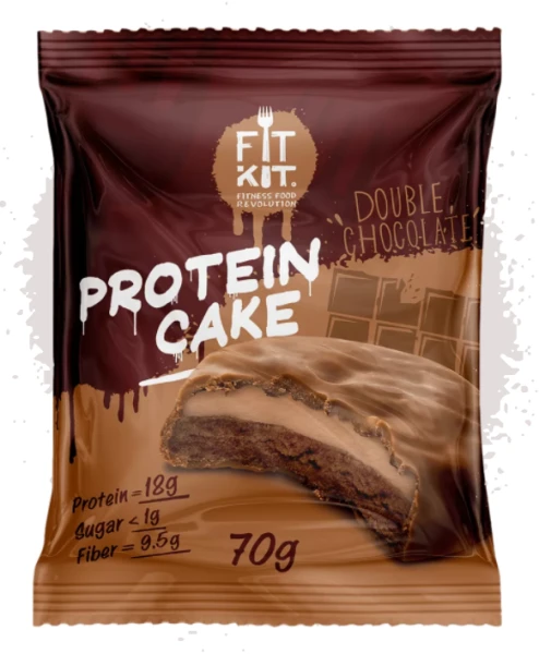 Fit Kit Протеиновое пирожное 50 грамм (Двойной шоколад)