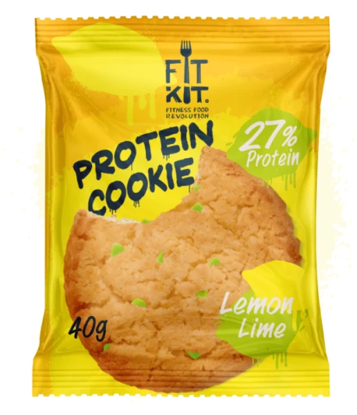 Fit Kit Протеиновое печенье 40 грамм (Лимон-лайм)