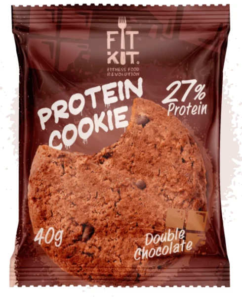 Fit Kit Протеиновое печенье 40 грамм (Двойной шоколад)