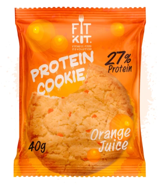 Fit Kit Протеиновое печенье 40 грамм (Апельсиновый сок)