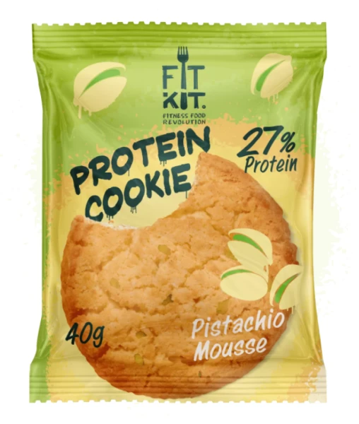 Fit Kit Протеиновое печенье 40 грамм (Фисташковый мусс)