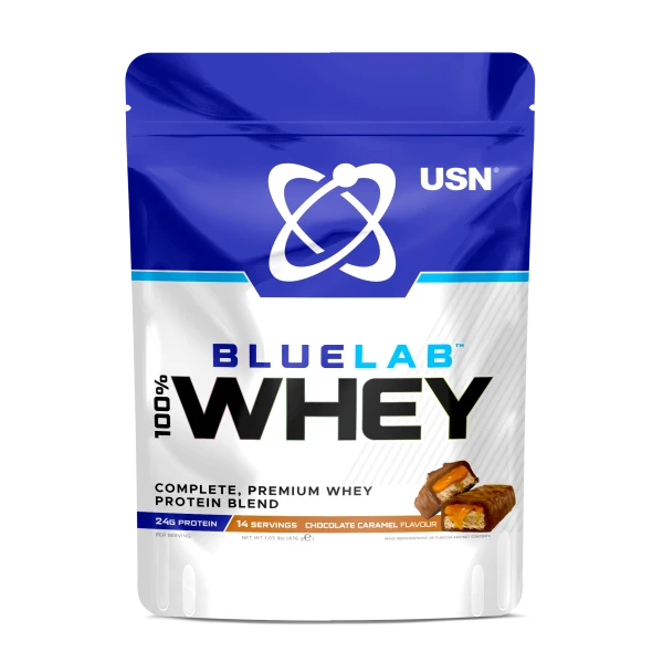 USN Сывороточный Протеин BlueLab в пакете 476 грамм (Карамель - Шоколад)