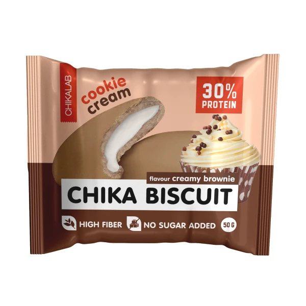 Chikalab Протеиновый бисквит Chika Biscuit 50 грамм (Сливочный брауни)