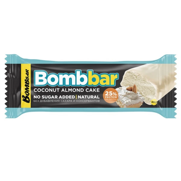 Bombbar Протеиновый батончик 40 грамм (Миндально-кокос торт)