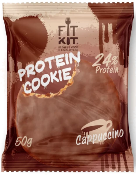 Fit Kit Протеиновое печенье шоколадное 40 грамм (Капучино)