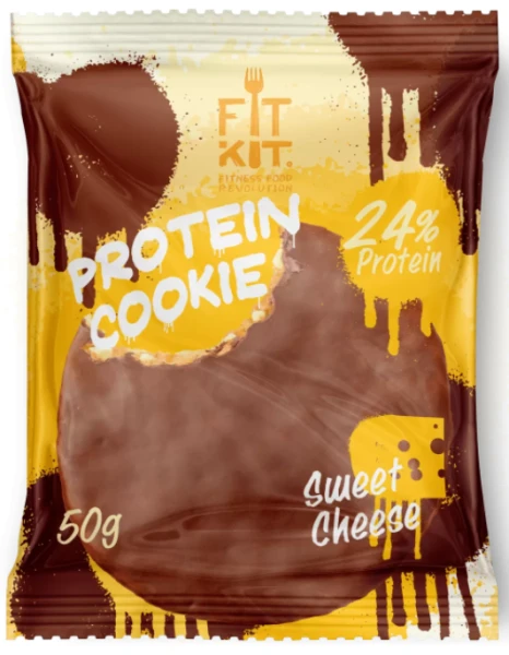 Fit Kit Протеиновое печенье шоколадное 40 грамм (Сладкий сыр)