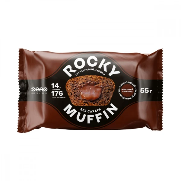 Mr. Djemius Маффин Rocky 55 грамм (Шоколадный с начинкой Молочный шоколад)