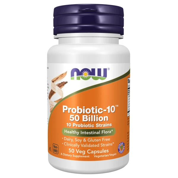 NOW Пробиотик Probiotic-10 50 Миллиардов 50 вег капсул