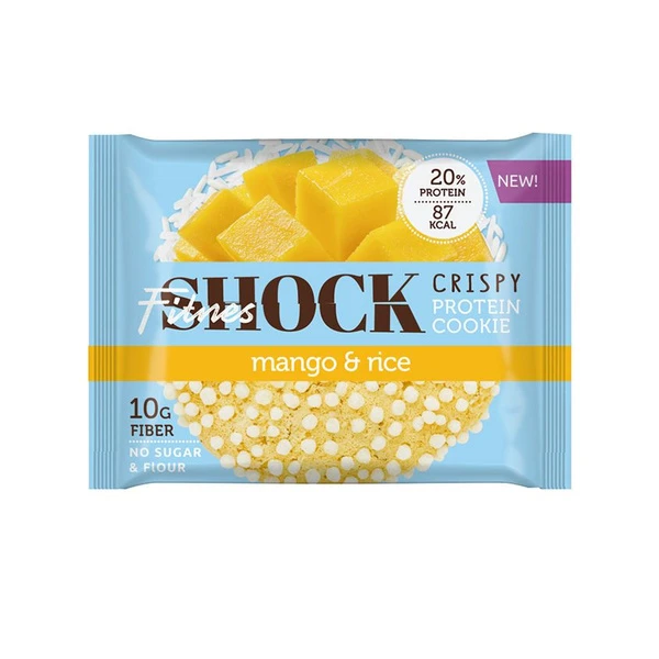 FitnesShock протеиновое печенье CRISPY 30 грамм (Манго - рис)