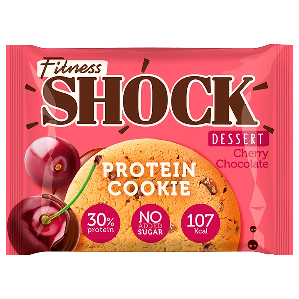 FitnesShock Протеиновое печенье DESSERT 35 грамм (Вишня - шоколад)