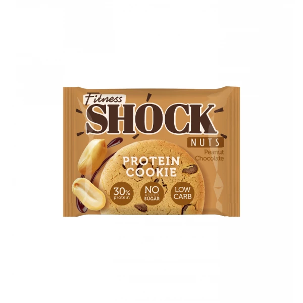 FitnesShock Протеиновое печенье NUTS 40 грамм (Арахис - шоколад)