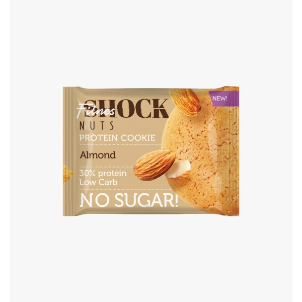 FitnesShock Протеиновое печенье NUTS 40 грамм (Миндальное)