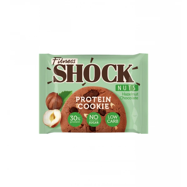 FitnesShock Протеиновое печенье NUTS 40 грамм (Шоколад - фундук)