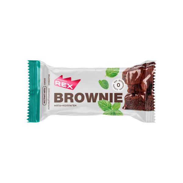 Protein Rex Протеиновый брауни 50 грамм (Мятное с коллагеном)