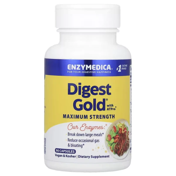 Enzymedica Ферменты для пищеварения Digest gold с ATPro 90 капсул