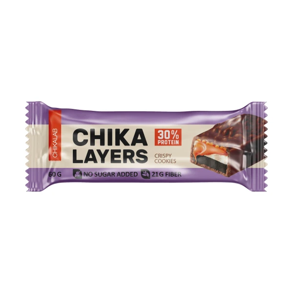 Chikalab Протеиновый батончик Chika Layers 60 грамм (Печенье с двойным шоколадом)