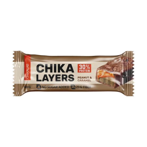 Chikalab Протеиновый батончик Chika Layers 60 грамм (Соленая карамель и арахис)