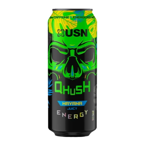 USN Энергетический Напиток Qhush Энерджи 500 мл (Havana (Зеленый))