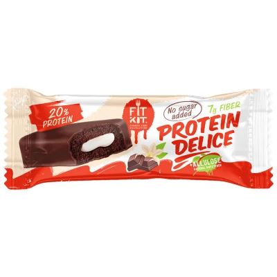 Fit Kit протеиновое пирожное Protein Delice 60 грамм (Шоколад - Ваниль)
