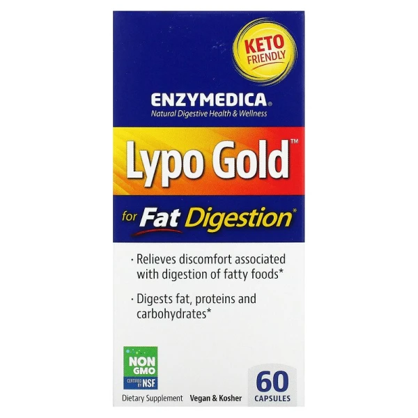 Enzymedica Ферменты для переваривания жиров Lypo Gold 60 капсул