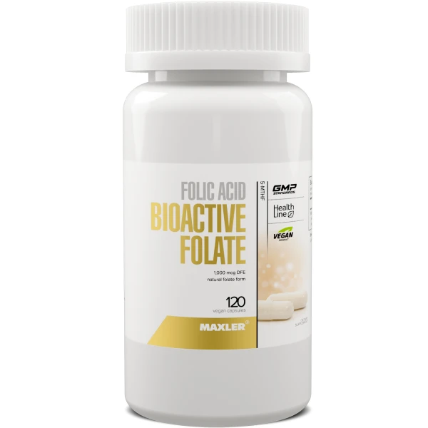 Maxler Фолиевая Кислота Биоактивный Фолат 120 вег капсул
