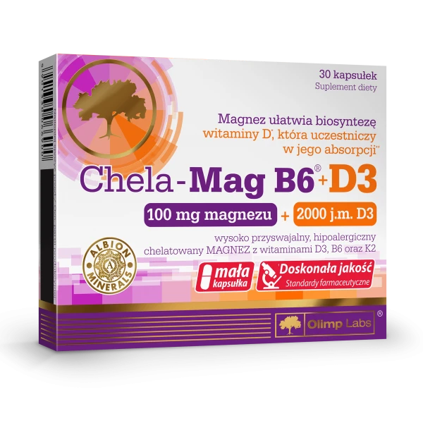 Olimp Магний + Витамин Б6+Д3 Chela-Mag B6 30 капсул